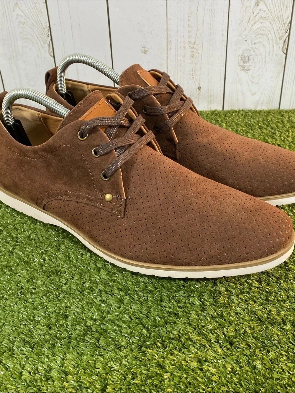 Arider Alan-02 Oxford Suede Shoes Mens Size 10 Low Brown Lace Up Business Casual